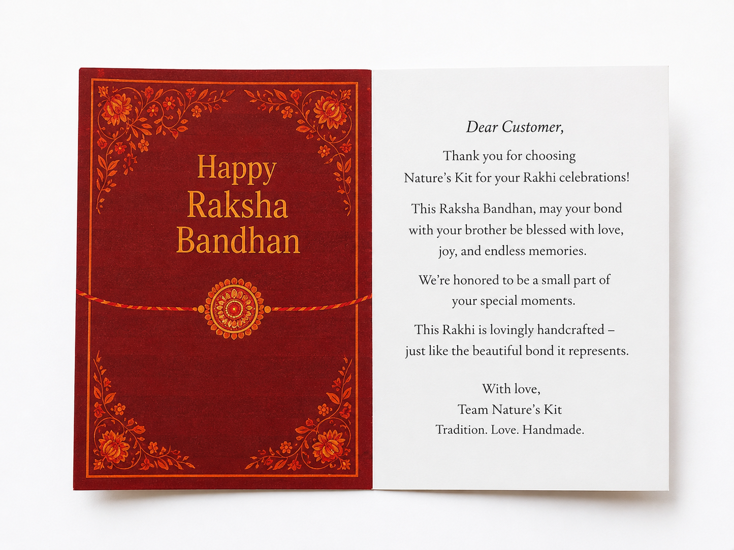 Hopedra Living Premium Rakhi Hamper with 2 Designer Rakhis, Bamboo Pooja Thali, Roli Chawal, Diya & Greeting Card | Raksha Bandhan Gift for Brother