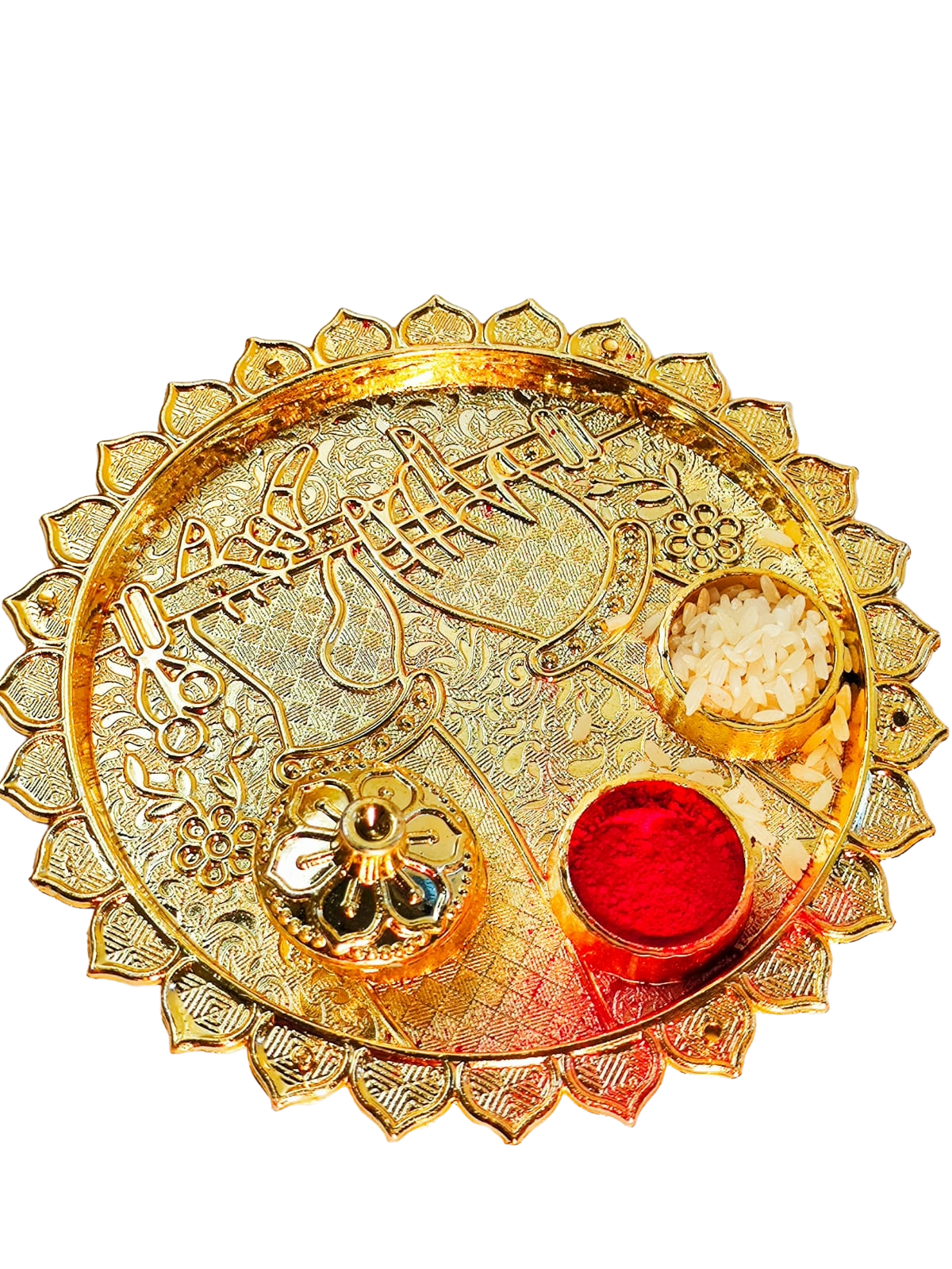 Designer  Ganesh Rakhi Gift Hamper with Chocolate & Puja Thali | Hopedra Living